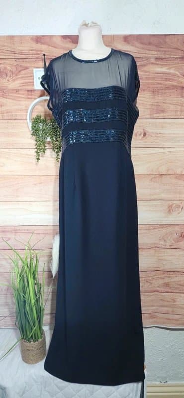 After SIx Ronald Joyce vintage 80s navy occasions dress size 16 rrp £279