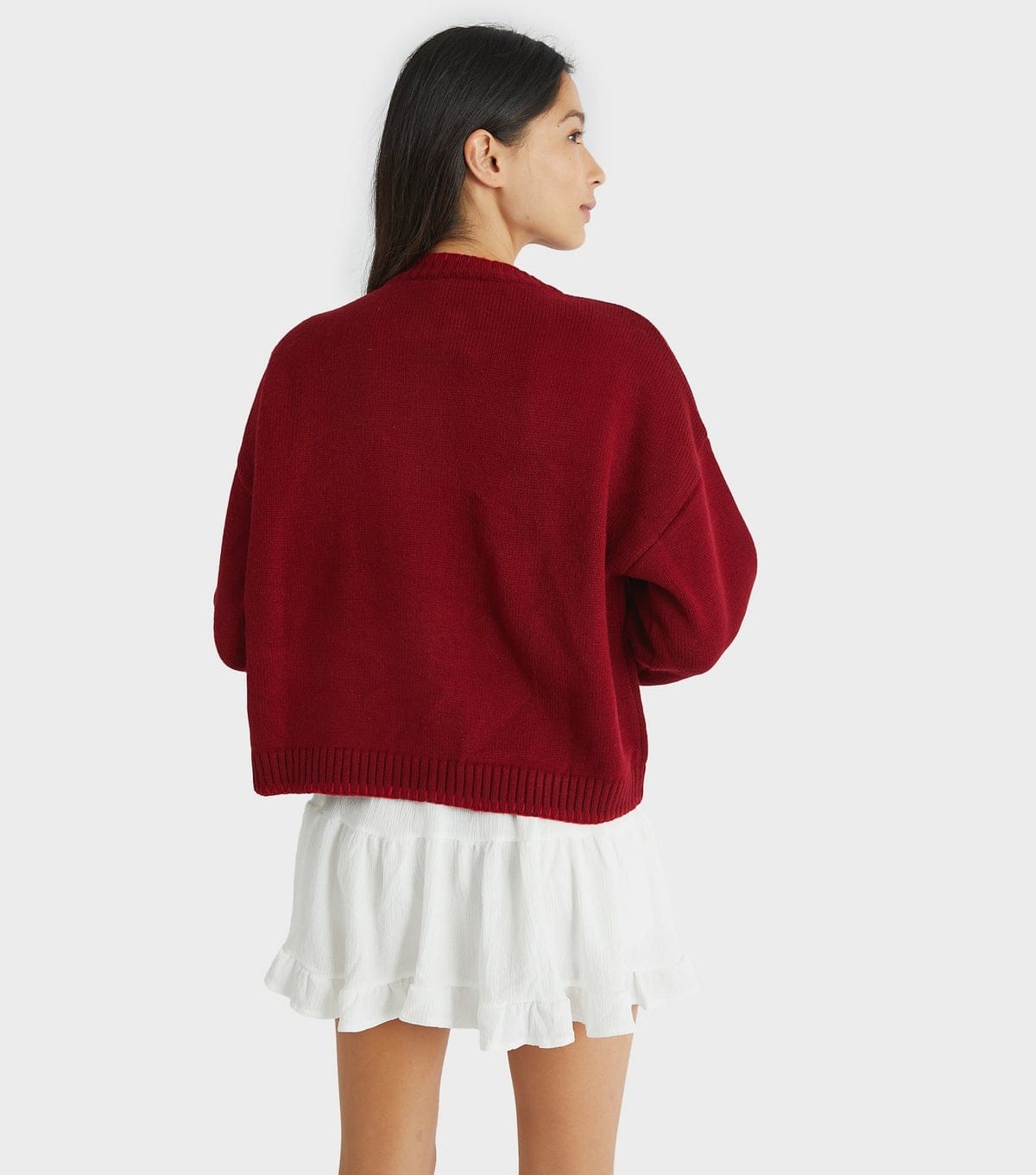 Skinnydip Women's Dark Burgundy Tomato Appliqué Cardigan Skinnydip New Look - 4