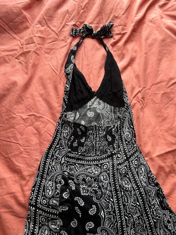 Bershka Halter neck satin dress