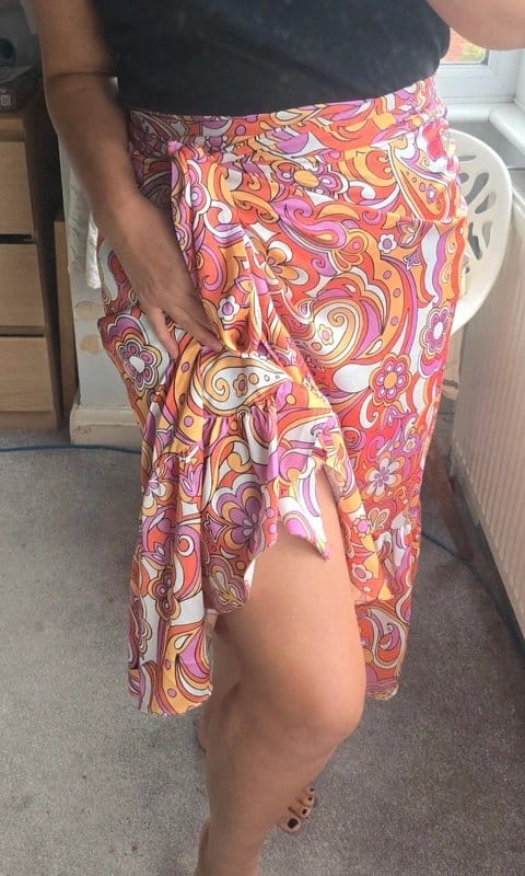 Never Fully Dressed Multi-Colour Wrap Skirt Size 14