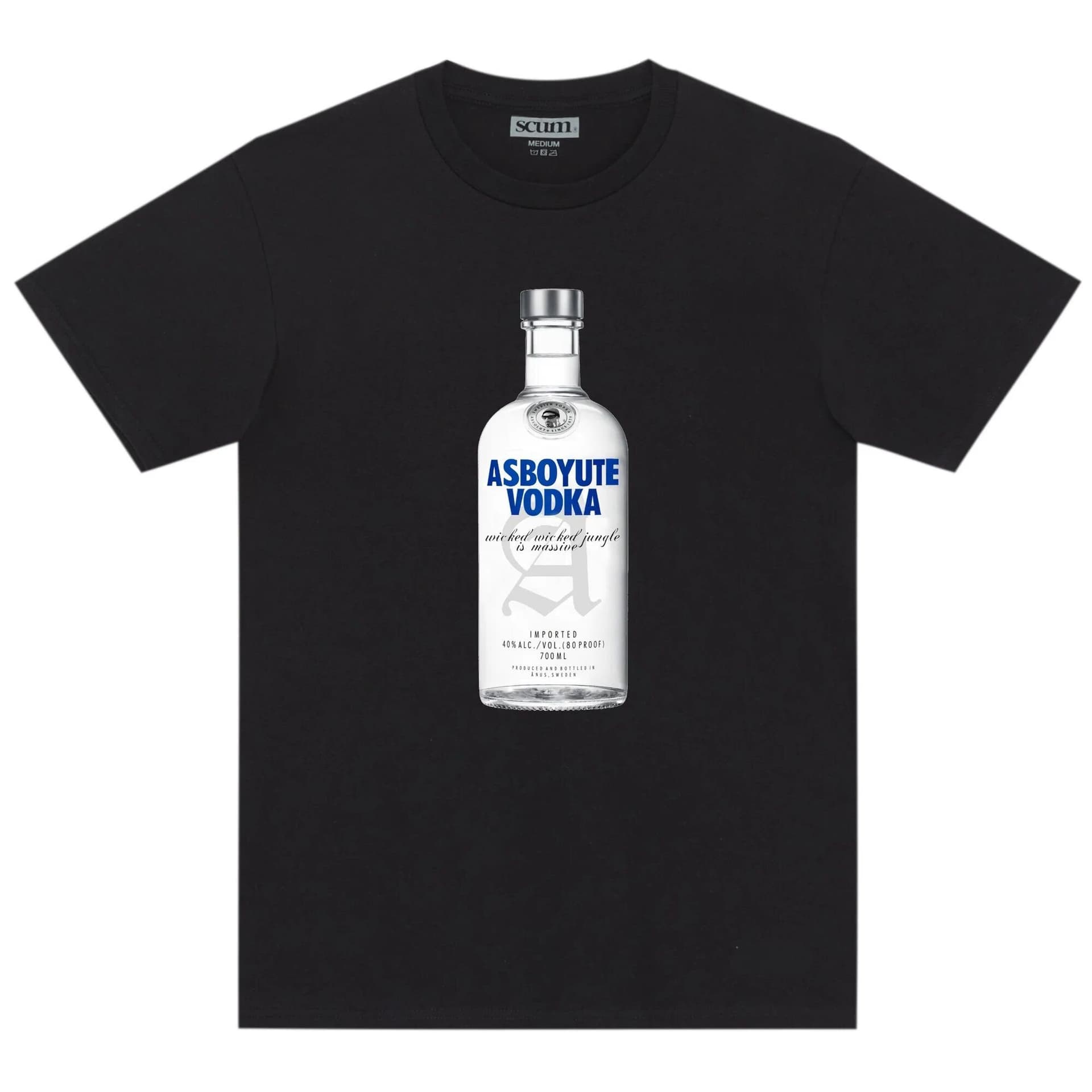 Scum Scum Men's Asbo-Yute Vodka T-Shirt in Black