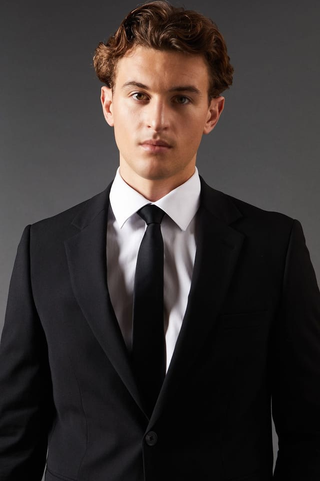 Burton Burton Men's Black Skinny Fit Essential Suit Jacket - 2
