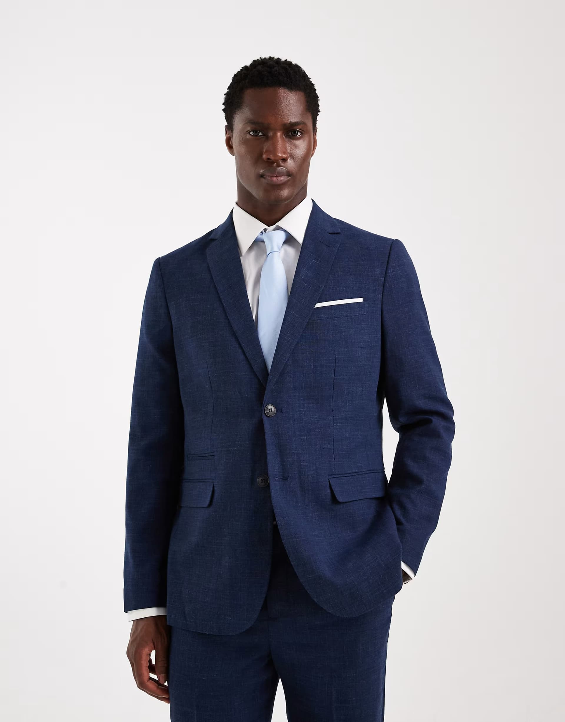 ASOS Selected slim fit blazer in dark navy