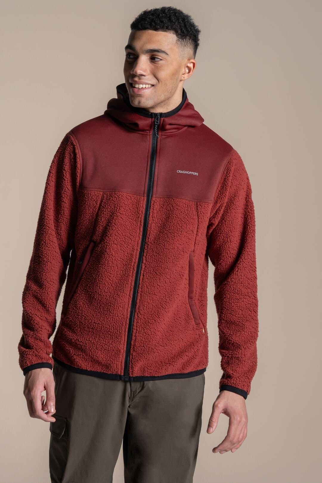 Craghoppers Craghoppers Men's Telesto Hooded Insulated Borg Jacket in Maroon