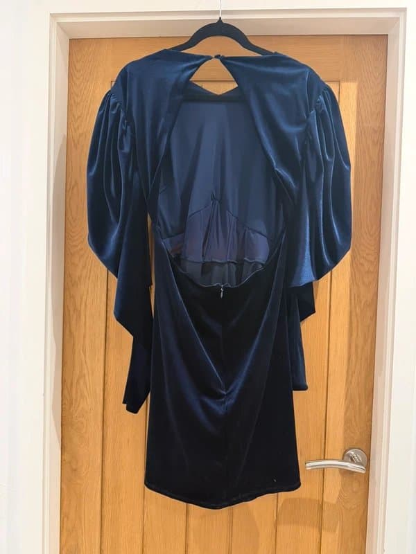 ASOS ASOS navy velvet mini dress - size 16