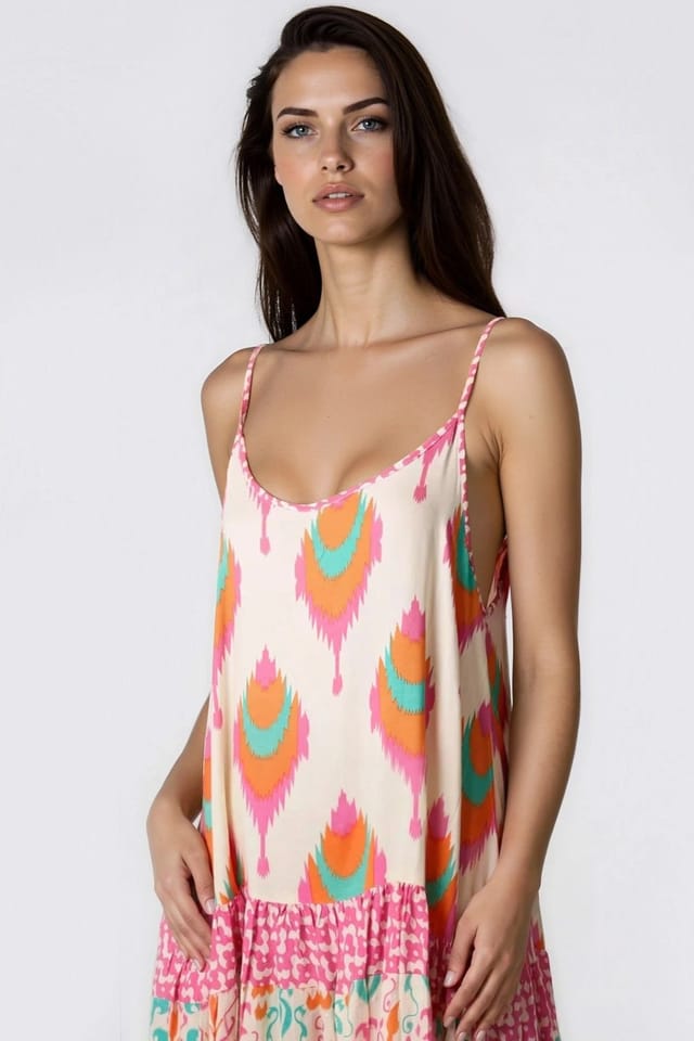 Aftershock London Aftershock London Women's Pink Tiered Cami Maxi Dress - 2