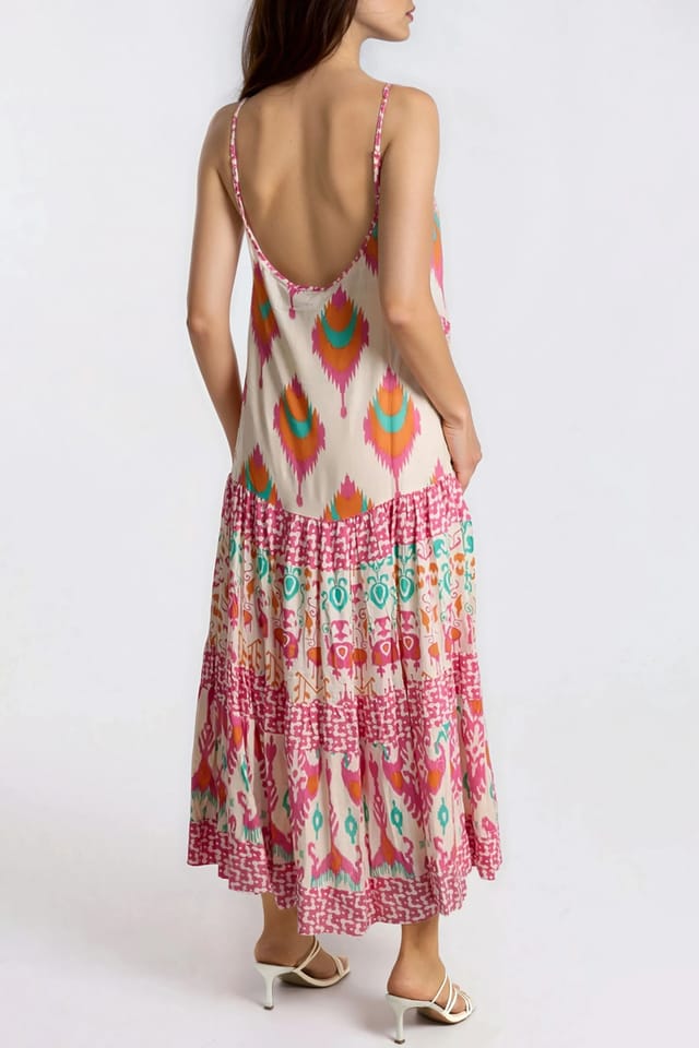 Aftershock London Aftershock London Women's Pink Tiered Cami Maxi Dress - 3