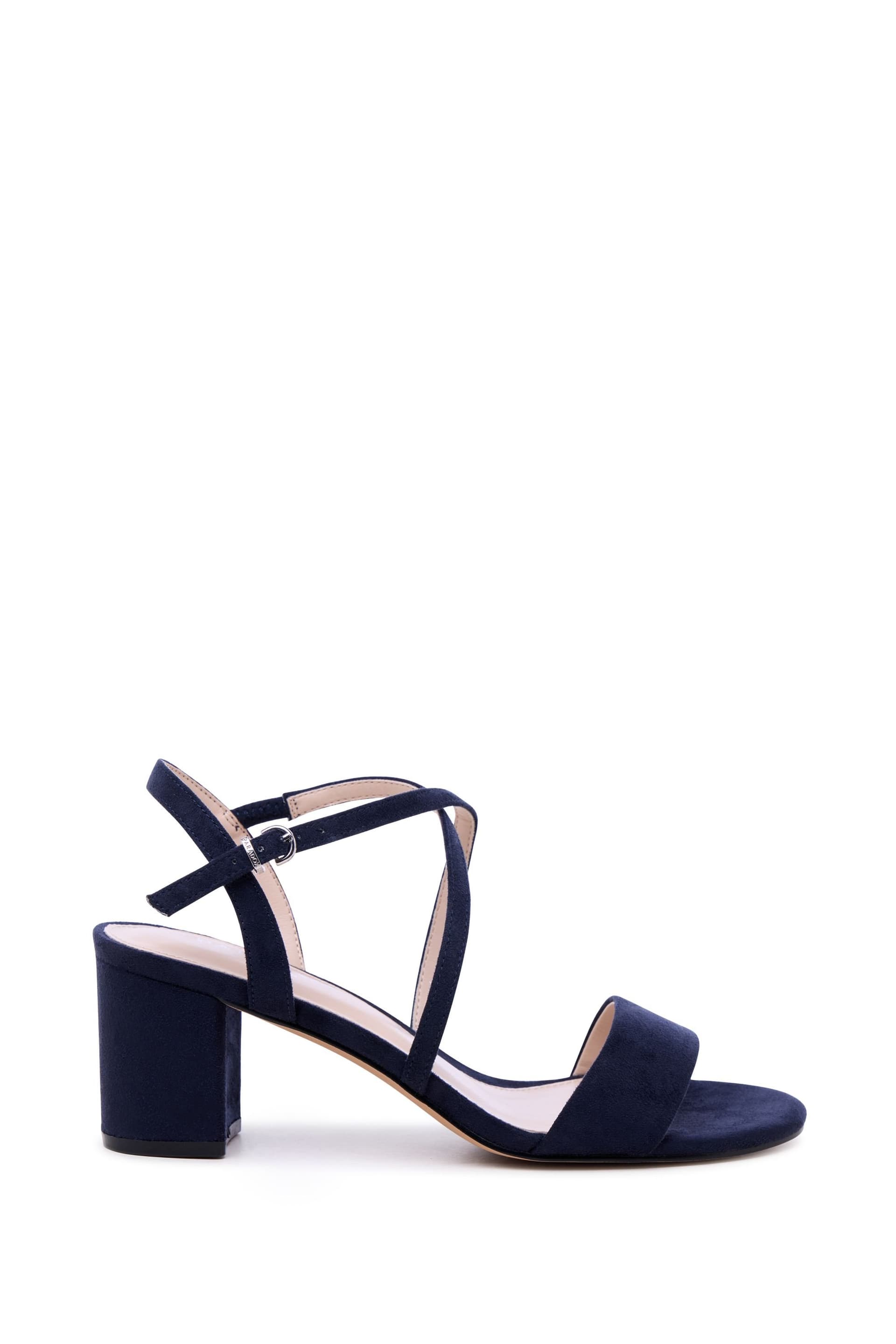 Paradox London Paradox London Women's Honeysilk' Wide Fit Block Heel Sandals in Navy