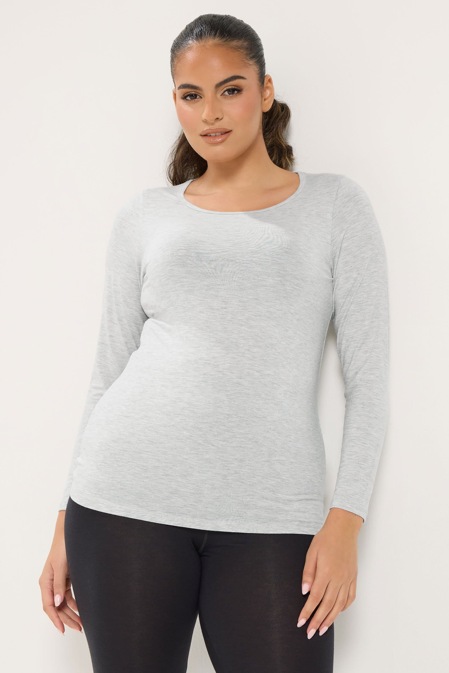 Yours Curve Grey Thermal Top