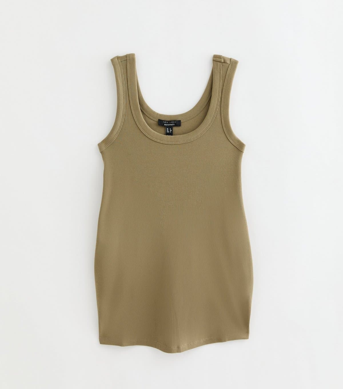 New Look New Look Olive Maternity Ribbed Scoop Vest Top