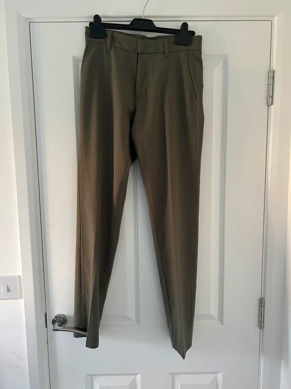New Look Khaki Straight Suit Trousers