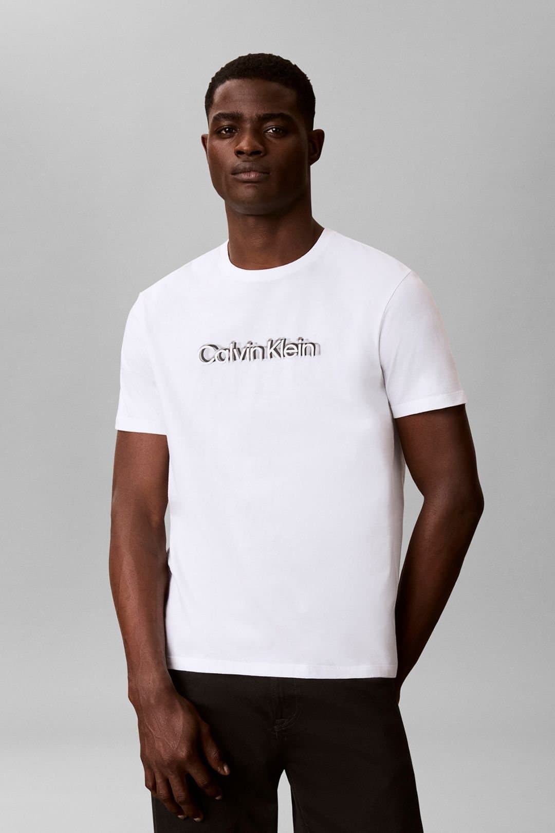 Calvin Klein Calvin Klein Men's Ss Puff Standard Graphic Tee Bright White