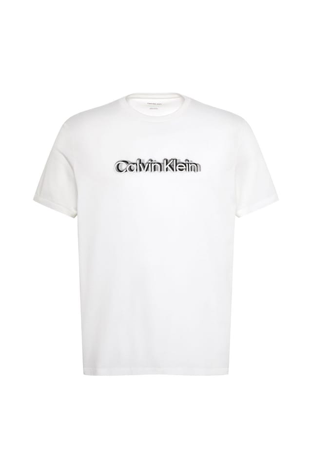 Calvin Klein Calvin Klein Men's Ss Puff Standard Graphic Tee Bright White - 3