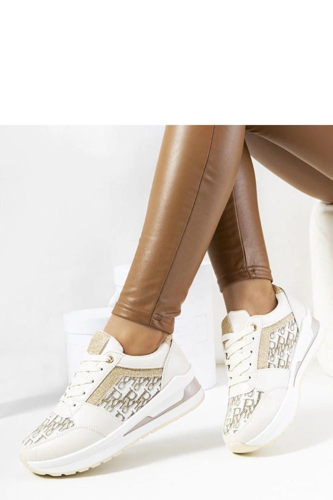 Love Lace Love Lace Women's Aloisia Lace Up Sneakers with Lightweight White Rubber Sole in Off-White