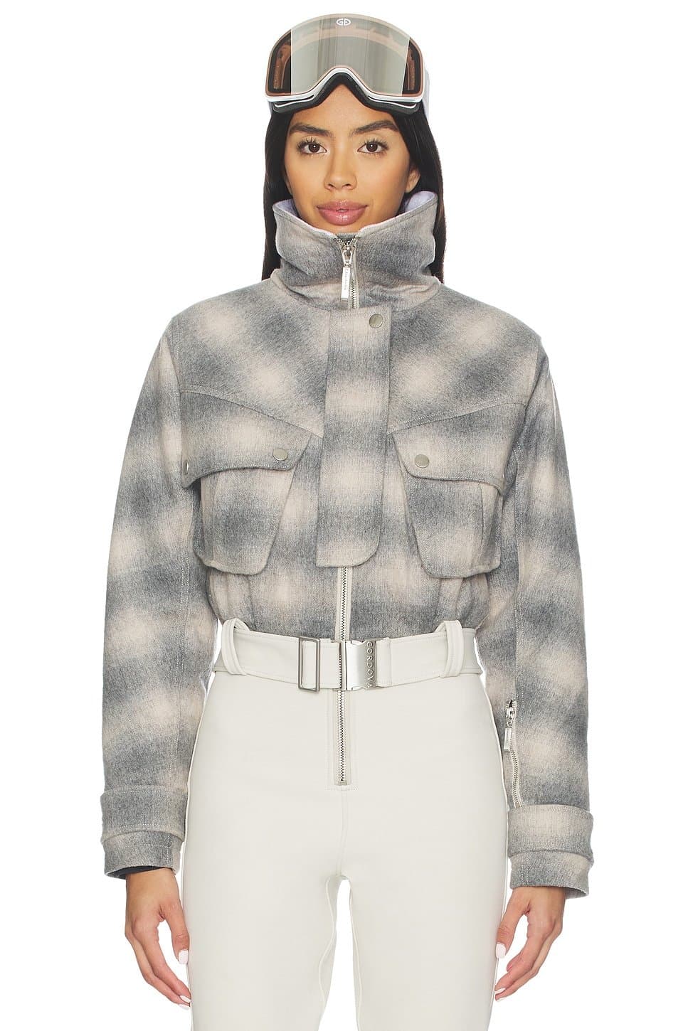 revolve Revolve Telluride Ski Suit in Plaid Smoke & Stone