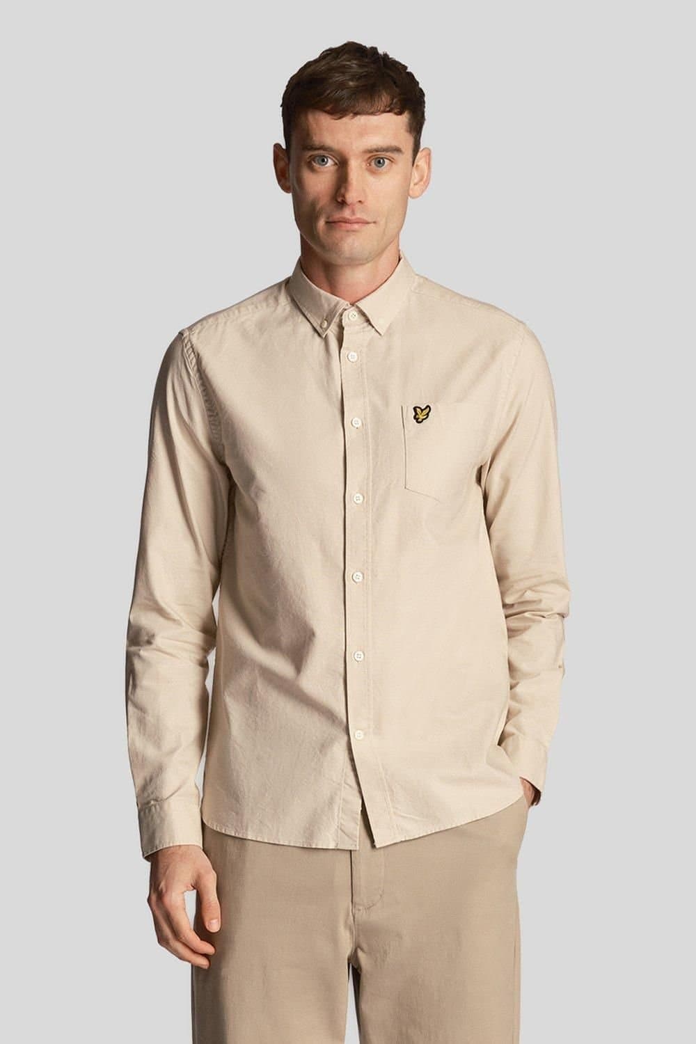 Lyle & Scott Lyle & Scott Men's Oxford Long Sleeve Shirt Ecru