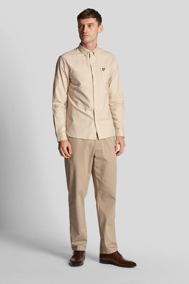 Lyle & Scott Lyle & Scott Men's Oxford Long Sleeve Shirt Ecru - 2