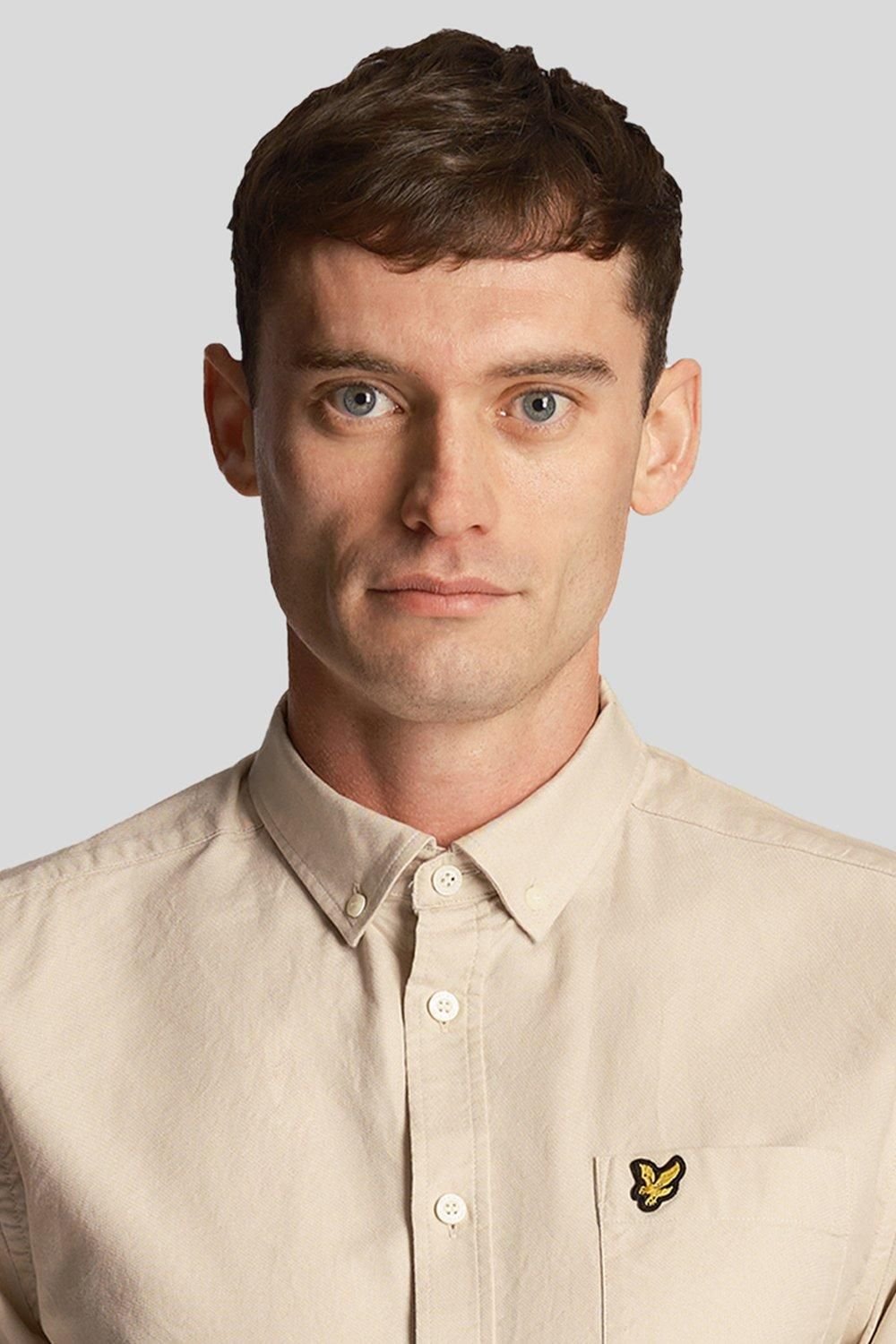 Lyle & Scott Lyle & Scott Men's Oxford Long Sleeve Shirt Ecru - 4