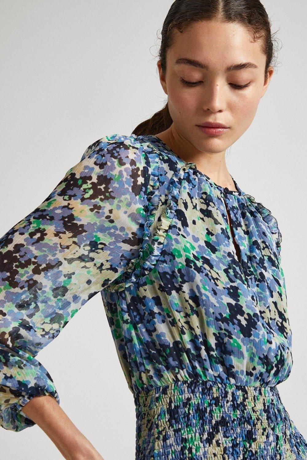 Pepe Jeans Pepe Jeans Women's Coral Printed Dress Multi in Blue - 4