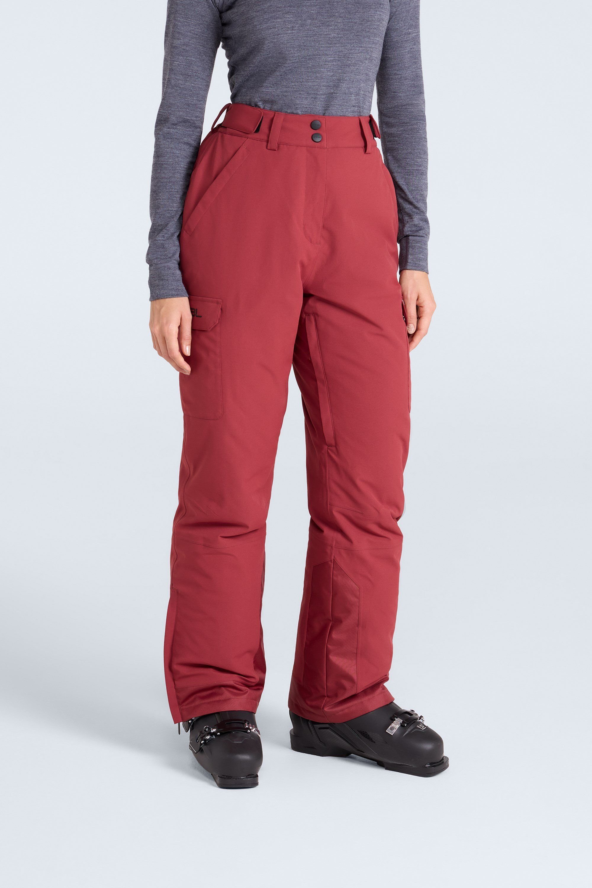 Animal Animal Women's 'Glaze' Insulated Snow Pants Warm Adjustable Waist Warm Winter Trouser in Red - 4