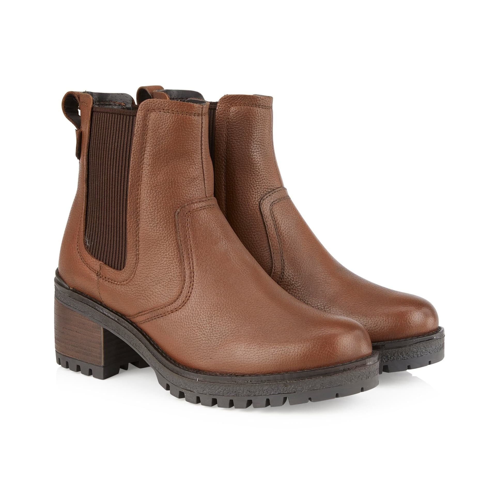 Amen Shoes Amen Shoes Women's Roisin Leather Platform Chelsea Boots in Tan