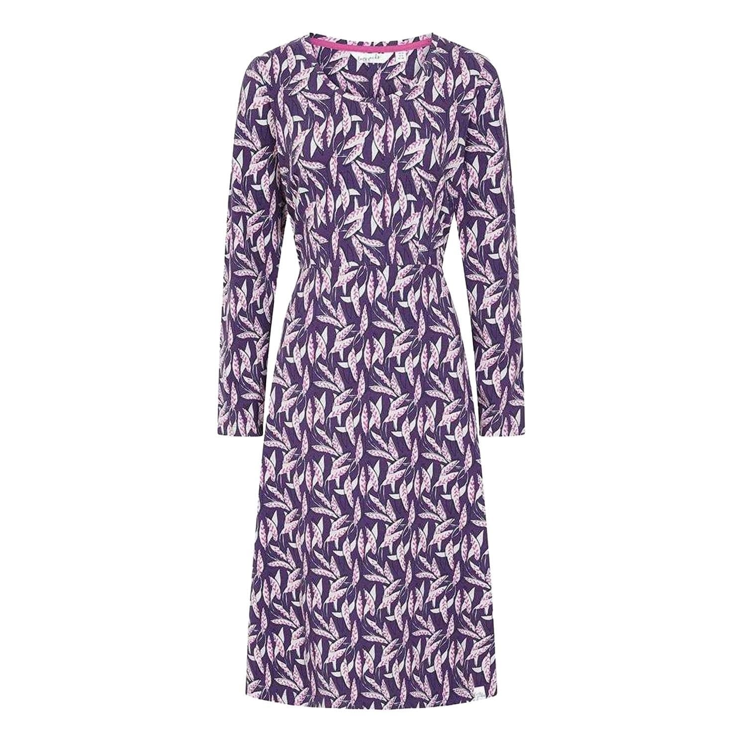 Lazy Jacks Lazy Jacks Purple Cotton Midi Dress