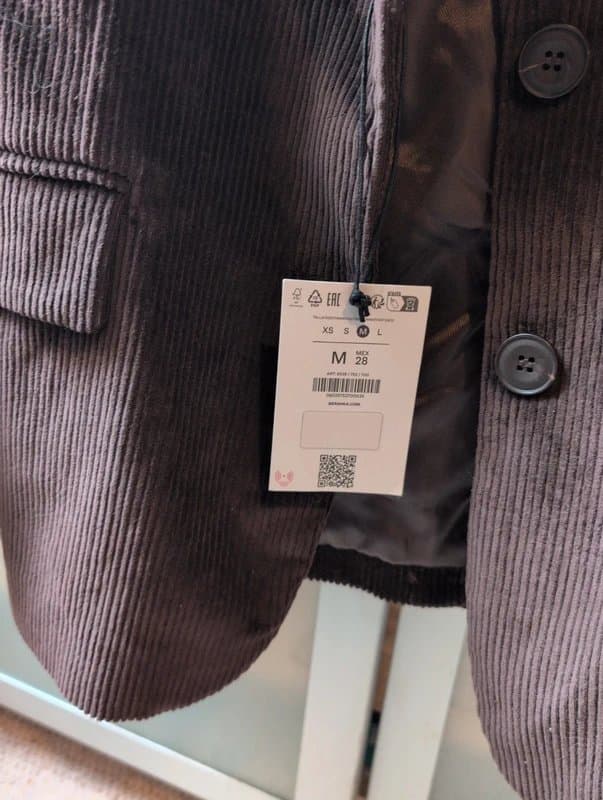 Bershka Berksha Cord Blazer Brown