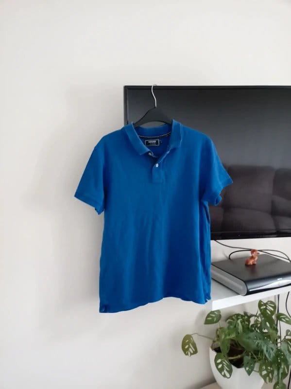 Maine New England Blue Small Poloneck Debenhams Button T-Shirt