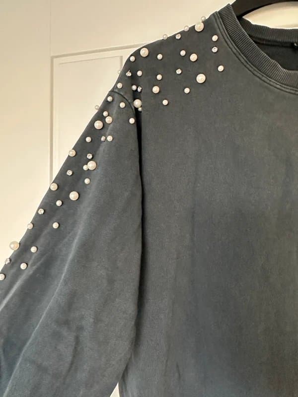 Bershka Longline embellished jumper