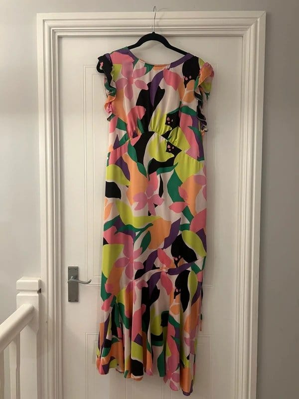 New Look Multicolour Satin Midi Dress