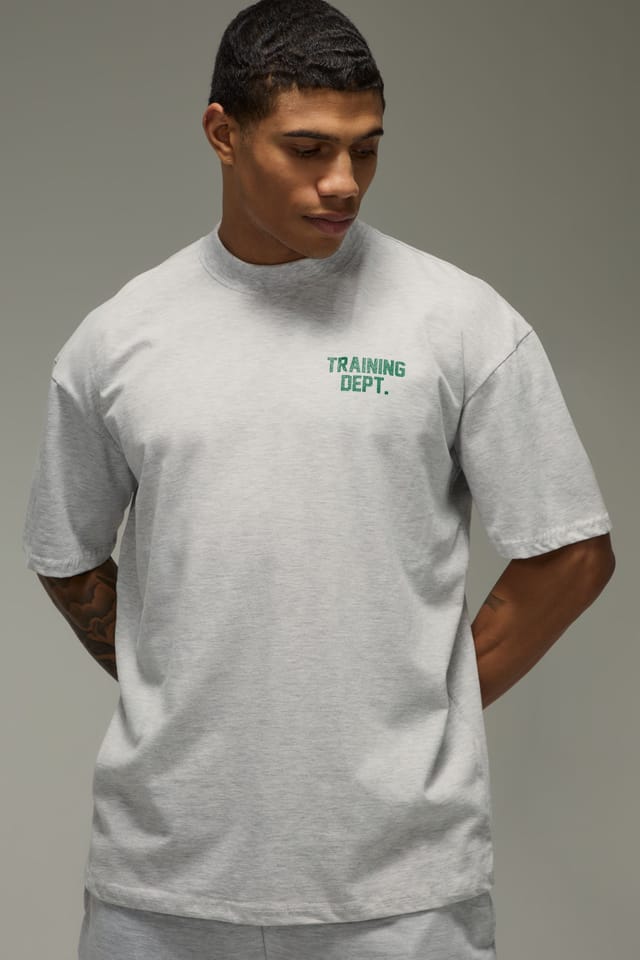 Training Dept. Training Dept. Men's Training Dept Oversized T-shirt in Grey Marl - 3
