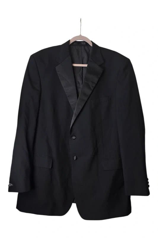 Marks & Spencer Classic black blazer with satin lapels.