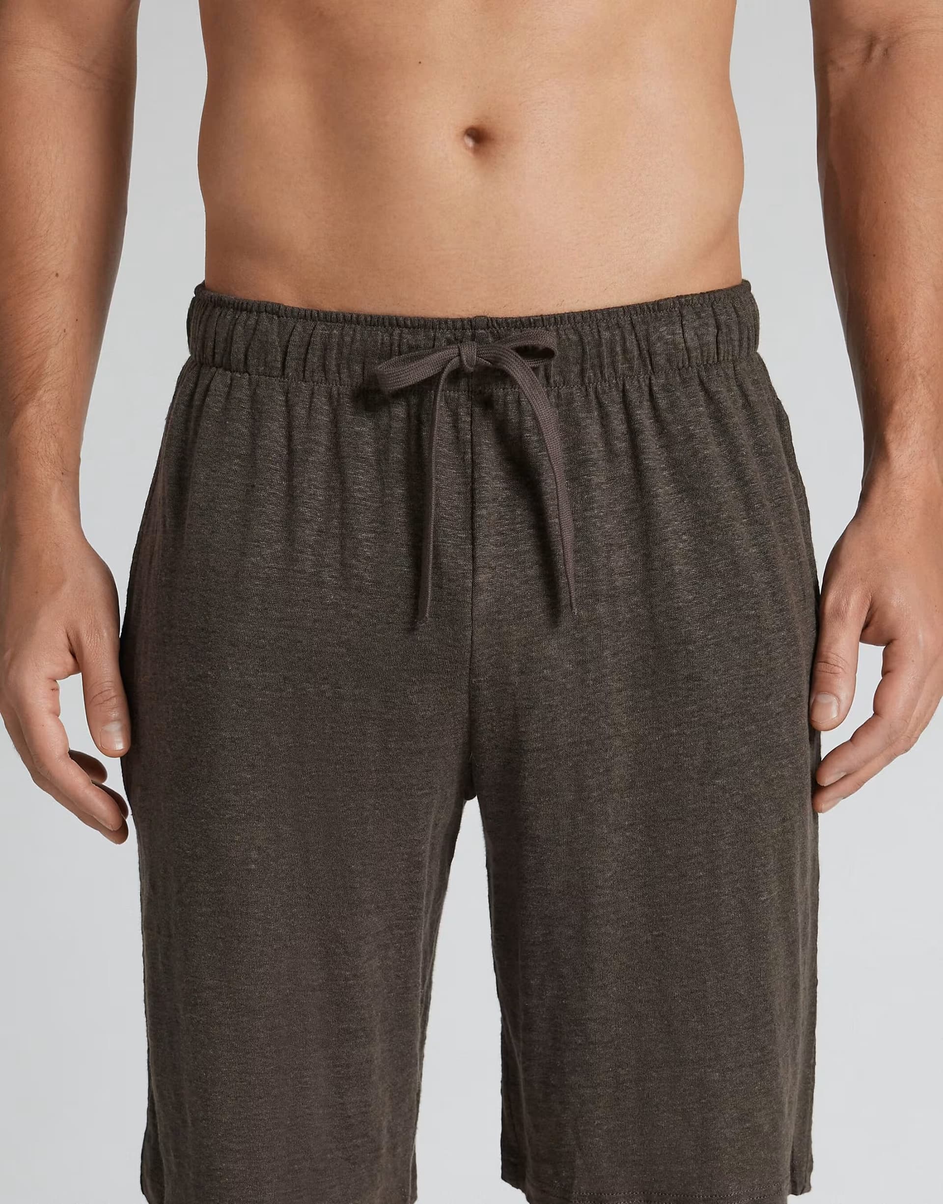 ASOS Intimissimi Men’s 100% linen shorts in brown
