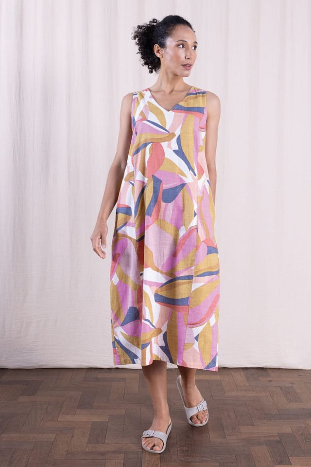 Nomads Clothing Nomads Clothing Women's Cotton Bubble Sleeveless Midi Dress - 2