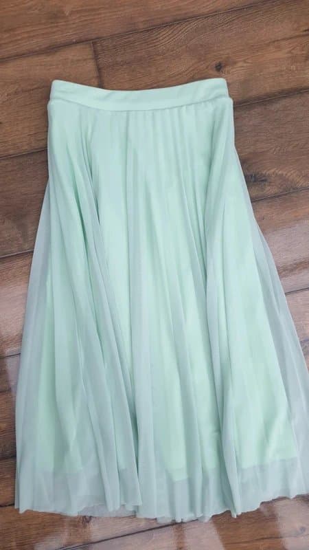 Bershka Mint midi pleated chiffon skirt