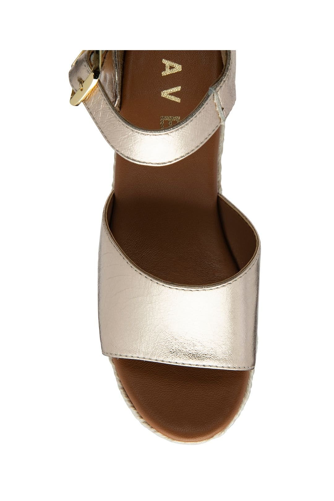 Ravel Ravel Women's 'Belby' Leather Wedge Sandals in Rose Gold - 4