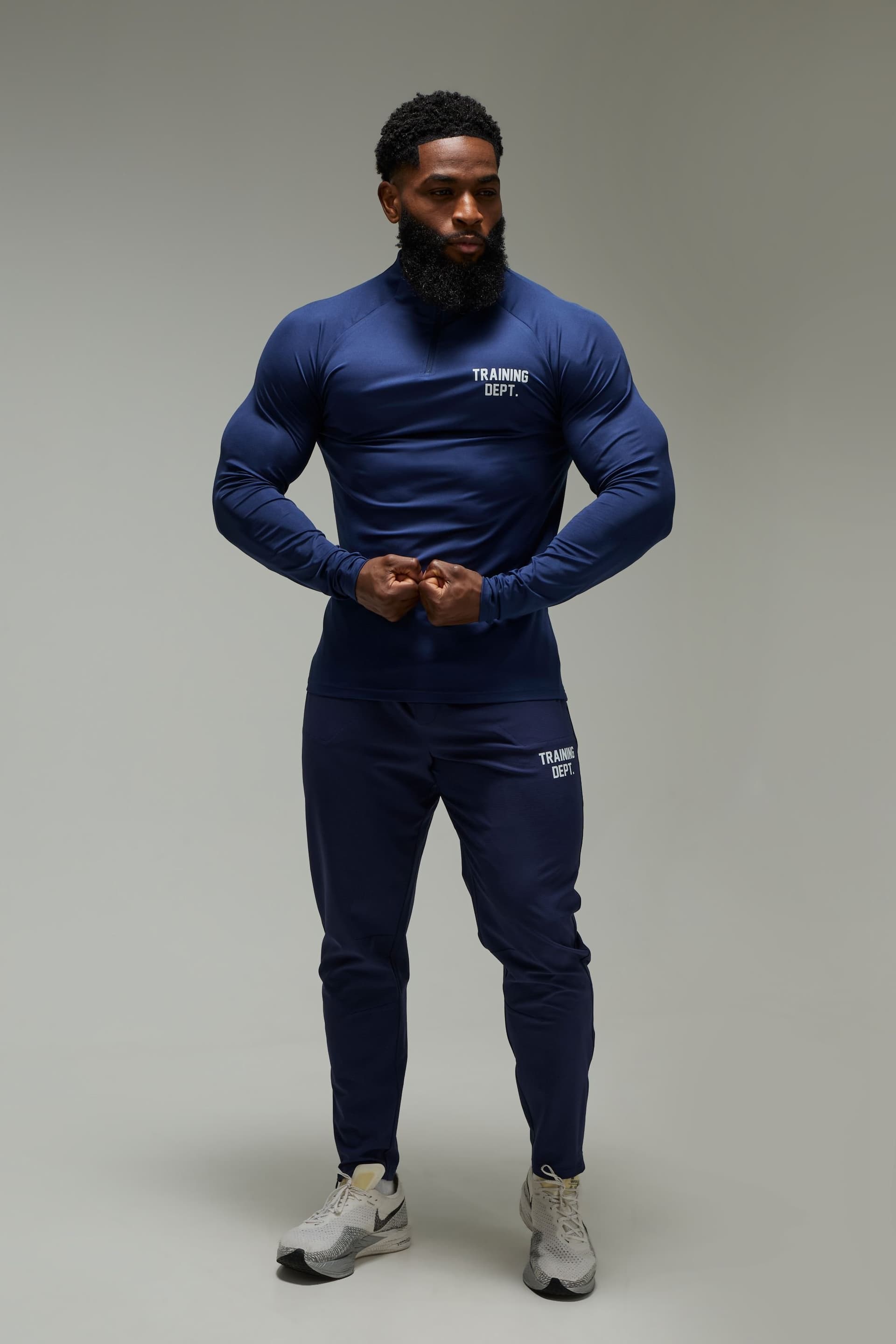 Training Dept. Training Dept. Men's Training Dept Performance Muscle Fit 1/4 Zip in Navy