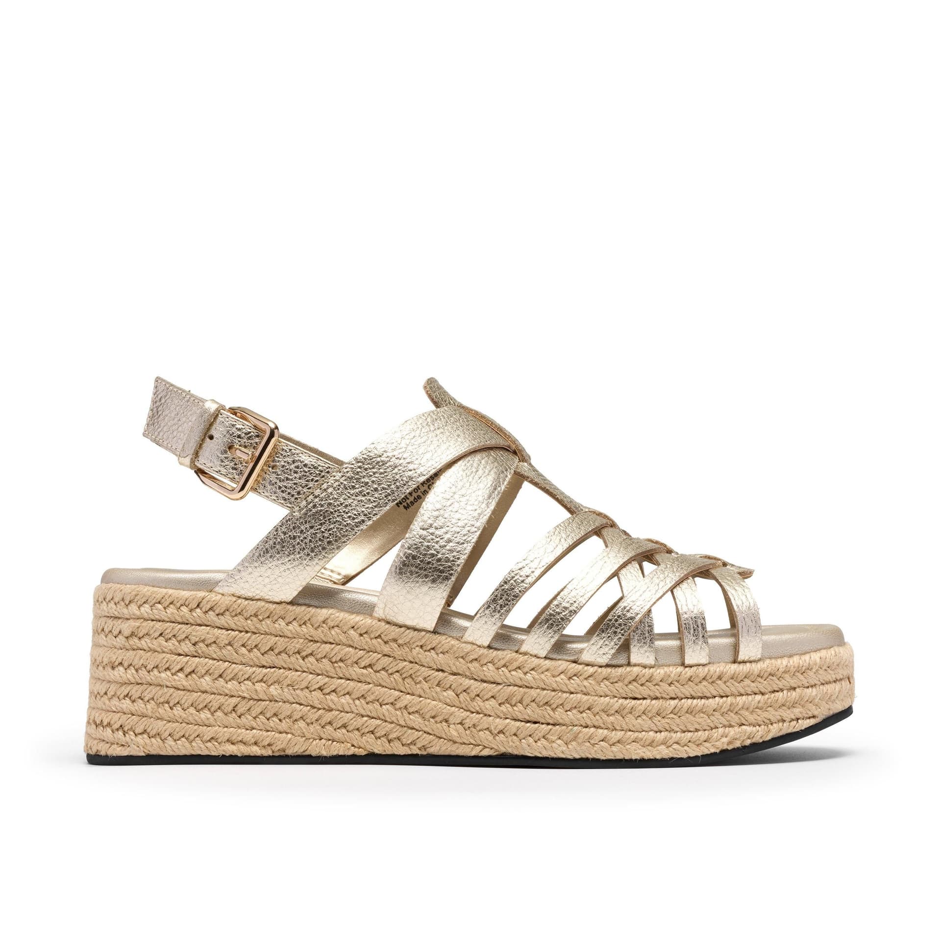 Clarks Clarks Women's Tessiah Strap Gold Leather Wedge Sandals