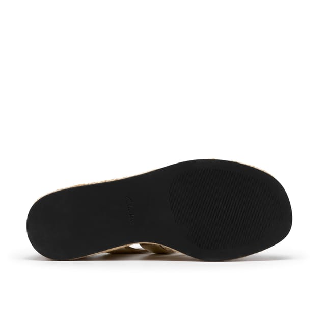 Clarks Clarks Women's Tessiah Strap Gold Leather Wedge Sandals - 3