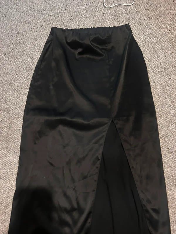 ASOS Design Black Satin Maxi Skirt