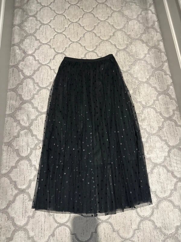 New Look Black Tulle Skirt with Sequins