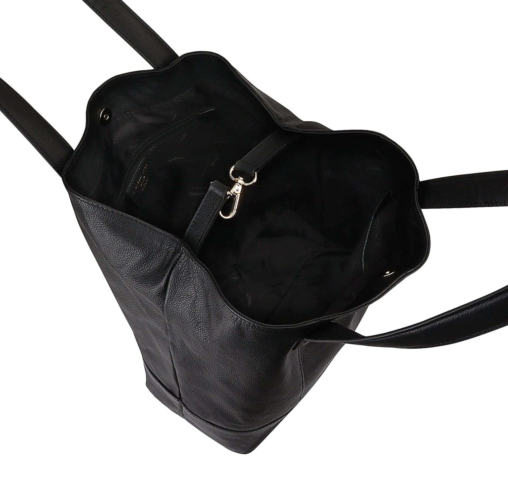 Paul Costelloe Paul Costelloe Women's Namib Leather Shoulder Bag in Black - 4