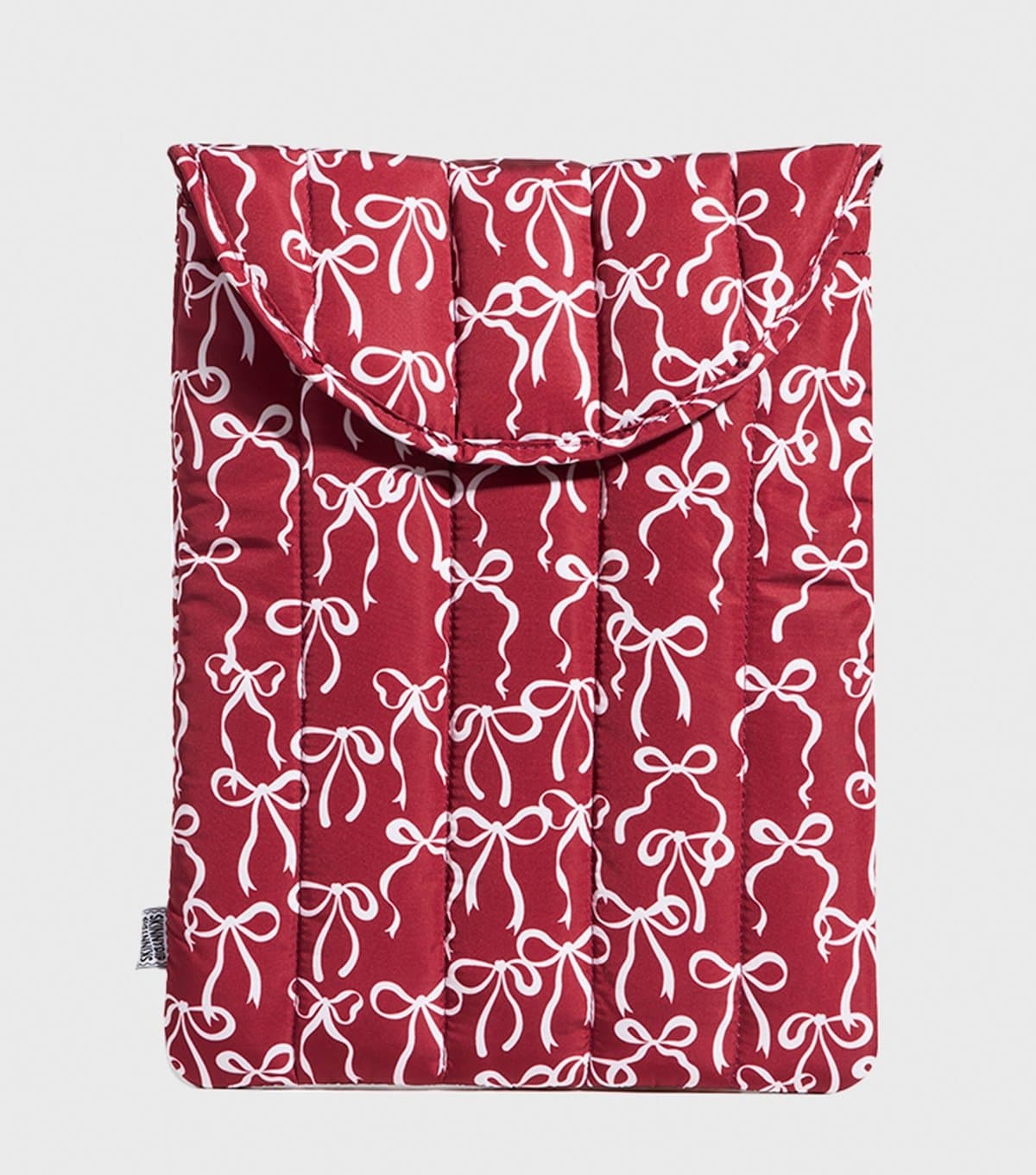 Skinnydip Dark Burgundy Bow Print Laptop Sleeve Skinnydip New Look
