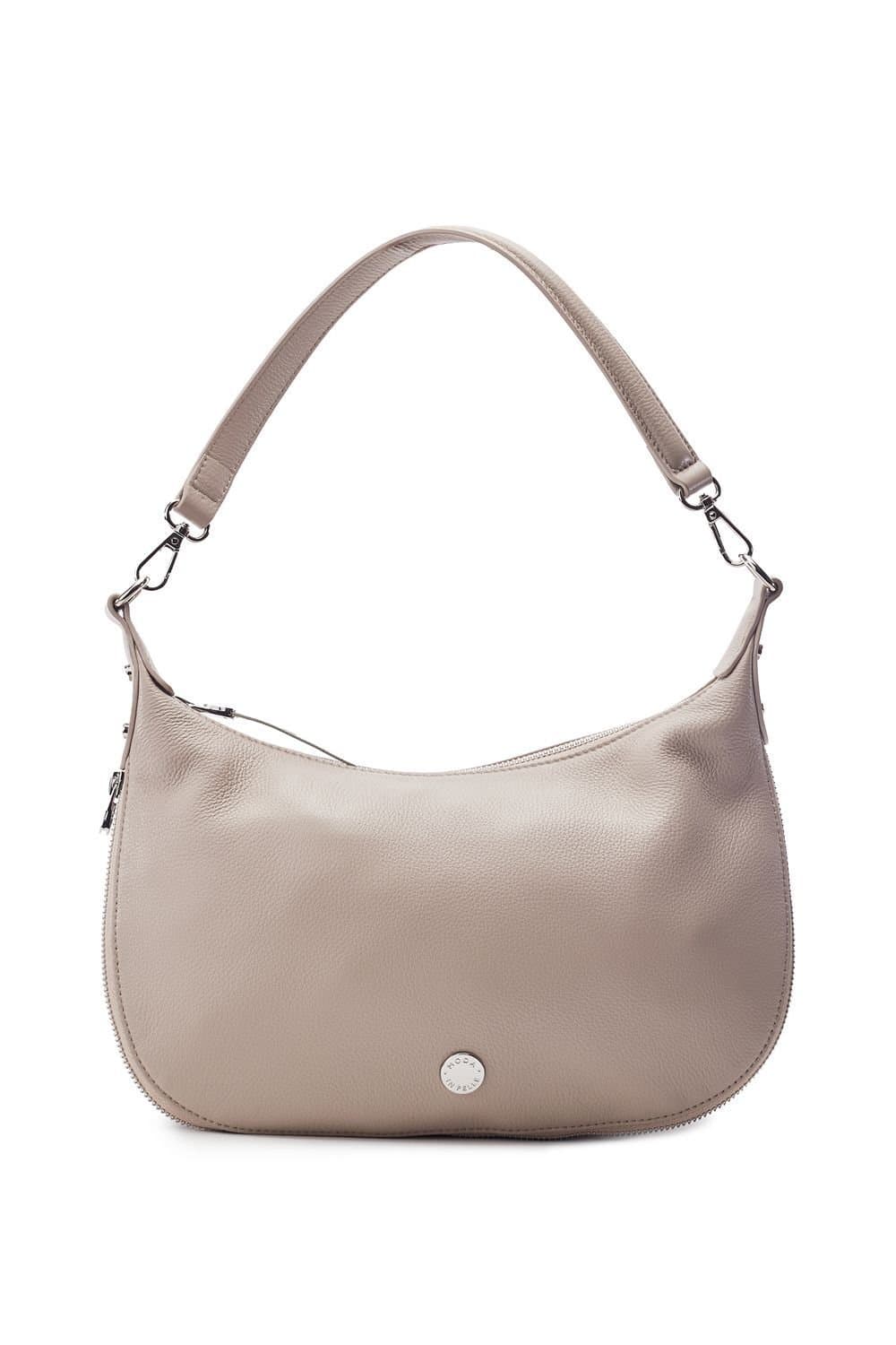 Moda in Pelle Moda In Pelle Women's 'Anisa Bag' Leather Shoulder Bag in Beige