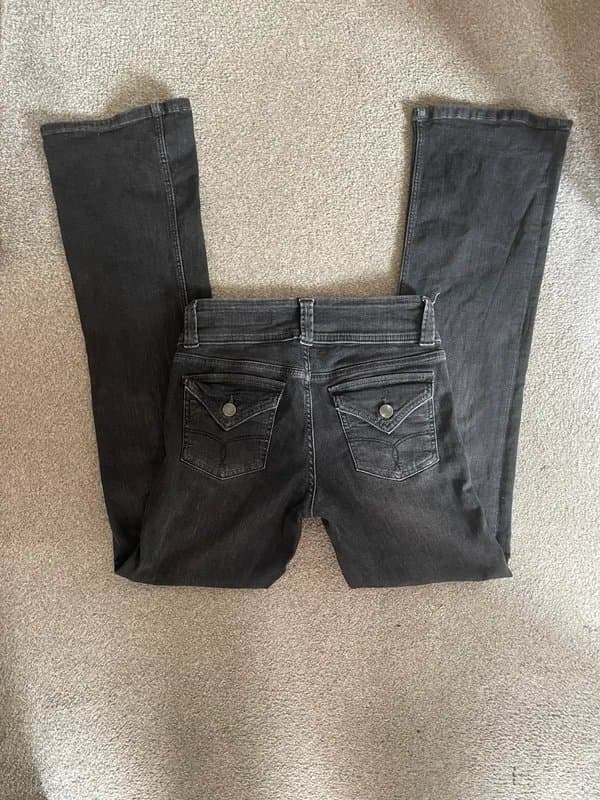 Bershka Bershka High Rise Black Bootcut Jeans