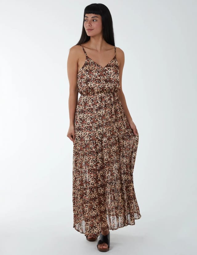 Blue Vanilla Soft Animal Print Wrap Dress - 3