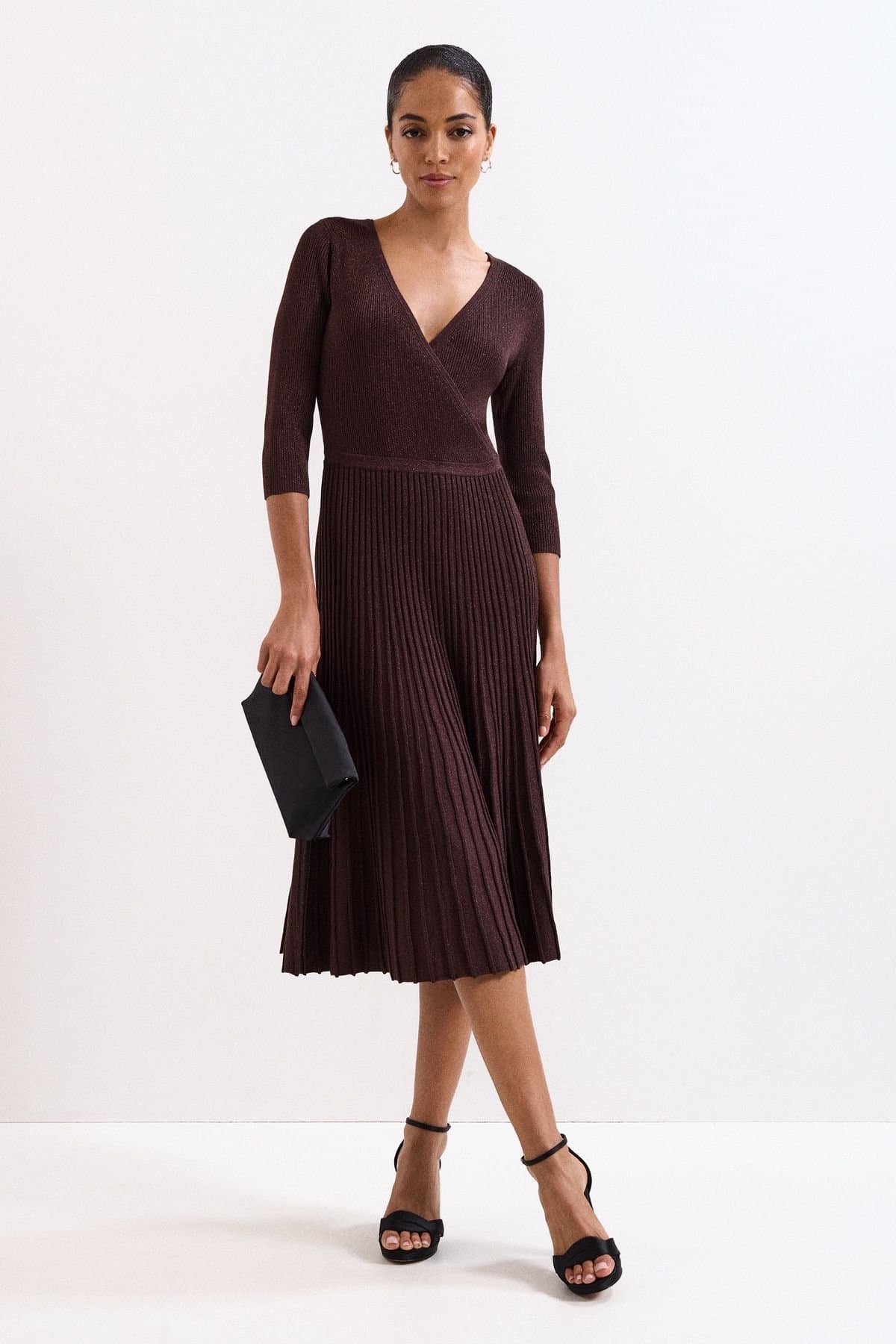 Phase Eight Phase Eight Women's Mina Shimmer Dress in Bronze