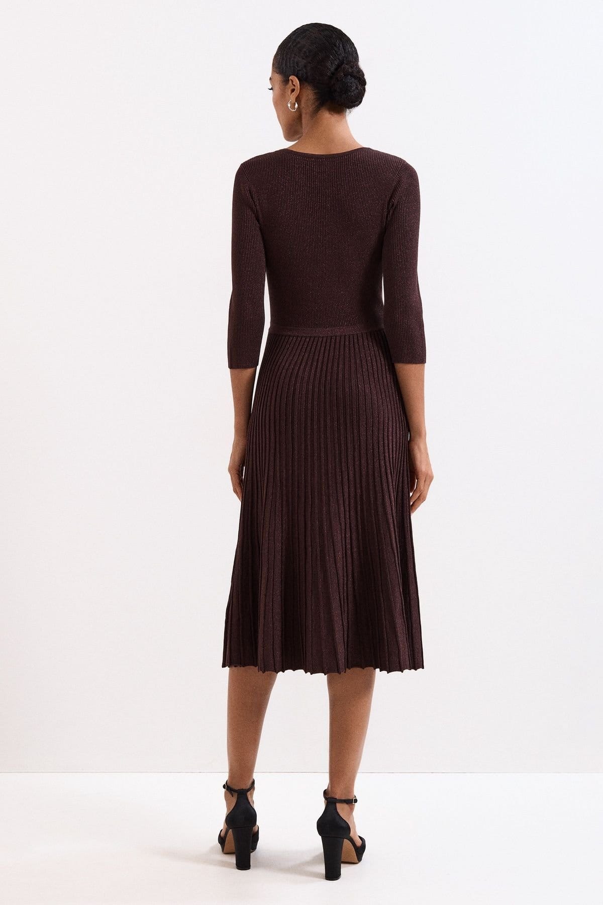 Phase Eight Phase Eight Women's Mina Shimmer Dress in Bronze - 4