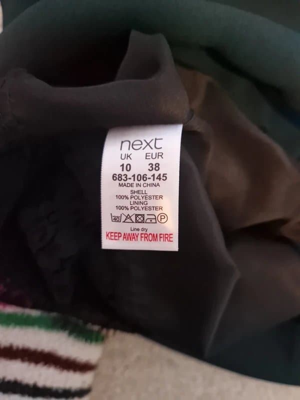 Next Dark Green Lace Trim Dress – Size 10 – Never Worn