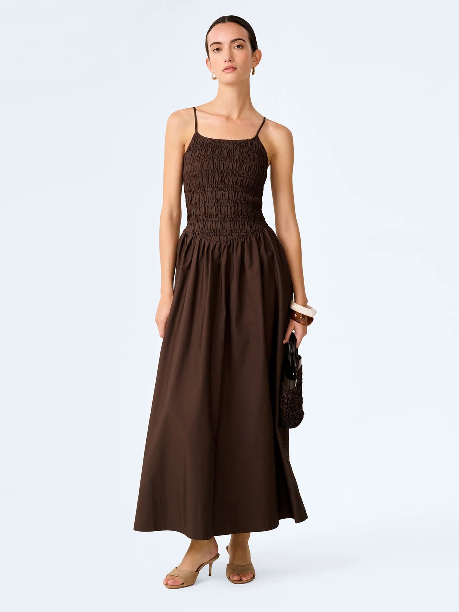 OMNES Paulina Dress in Chocolate